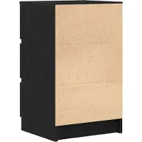 vidaXL Nachtkastje met 3 lades 39x35x65 cm zwart