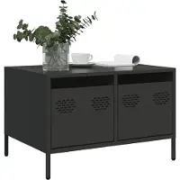 vidaXL TV-kast, zwart, 68x50x43,5 cm, van koudgewalst staal
