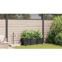 vidaXL Plantenbak 3 st Zwart 120 x 40 x 37,5 cm PP
