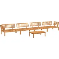vidaXL 5-delige Loungeset pallet massief acaciahout
