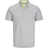 Jack & Jones Shirt 'JJEPAULOS' lichtgrijs / limoen