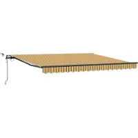 vidaXL Uitschuifbare luifel Meerkleurig 400 × 300 cm Polyester