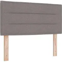 vidaXL Boxspringbed met LED-verlichting, taupe kleur, 120 x 190 cm, gestoffeerd