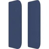 vidaXL Hoofdbord met randen 103x16x78/88 cm stof blauw