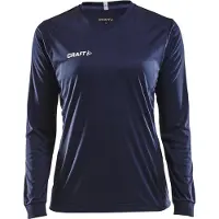 Craft Squad Jersey Solid LS Shirt Dames Navy - Wit M
