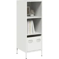 vidaXL Hoge kast, wit, 35x39x103,5 cm, staal