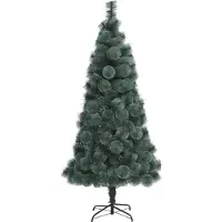 vidaXL Kunstkerstboom met standaard 240 cm PET groen