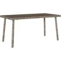 vidaXL Tuin salontafel rechthoekig 80x40x37 cm poly rattan grijs