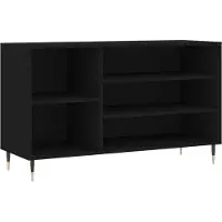 vidaXL Schoenenkast 102x36x60 cm bewerkt hout zwart