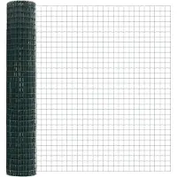 vidaXL Euro-hek met betonnen voetstuk 10 x 1,6 m PVC-Coated Staal Mesh