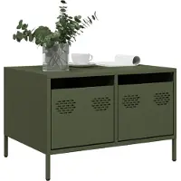 vidaXL Tv-meubel 68x50x43,5 cm koudgewalst staal olijfgroen