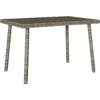 vidaXL Tuin salontafel rechthoekig 60x40x37 cm poly rattan grijs