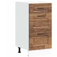 vidaXL Keukenonderkast Porto, met uitstraling van oud hout, gemaakt van houtvezel