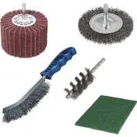 Wolfcraft - Metaalbewerking Set 5 delig - Roestverwijderaar - Gereedschap voor roest verwijderen - 5641000