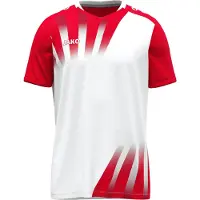Jako Vintage Shirt Korte Mouw Heren - Wit / Rood | Maat: XL