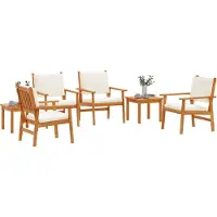 vidaXL Tuinbank Set 6 st 6-Aantal zitplaatsen Bruin