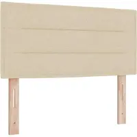 vidaXL Boxspringbed met kussens en hoofdbord, crème kleur, 100 x 200 cm, stof