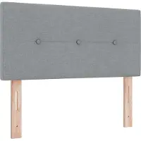 vidaXL LED boxspringbed met hoofdeinde, lichtgrijs, 120 x 190 cm, gestoffeerd