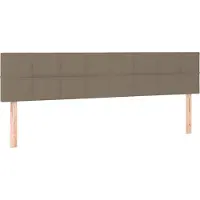 vidaXL Hoofdborden 180x5x78/88 cm stof taupe