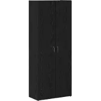 vidaXL Kantoorkast Zwart Eiken 60 x 32 x 152,5 cm Bewerkt hout
