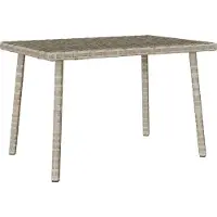 vidaXL Tuin salontafel rechthoekig 80x40x37 cm poly rattan lichtgrijs