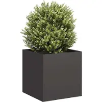 vidaXL Plantenbak 40x40x40 cm koudgewalst staal zwart