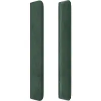vidaXL Hoofdbord met randen 163x16x118/128 cm fluweel donkergroen