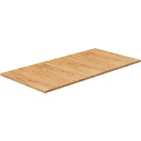 vidaXL Wastafelblad 100x50x1,5cm behandeld massief hout lichtbruin