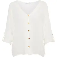 Pieces Sanne Fold-up Blouse Met 3/4 Mouwen