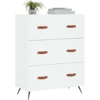 vidaXL Ladekast 69,5x34x90 cm bewerkt hout wit
