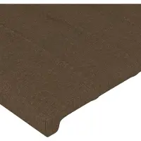 vidaXL Hoofdbord LED 100x5x118/128 cm stof donkerbruin