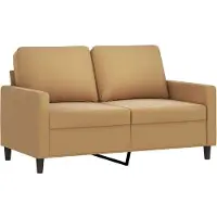 vidaXL Tweezitsbank 120 cm fluweel bruin