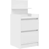 vidaXL Nachtkastje met 2 lades 38x34x80 cm wit