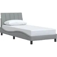 vidaXL Bedframe zonder matras "Hanko" stof crèmekleurig 180x200 cm