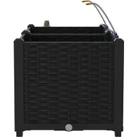 vidaXL Plantenbak 2 st Zwart 80 x 40 x 37,5 cm PP