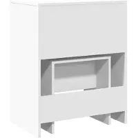 vidaXL Kaptafel met krukje 60x40x113,5 cm wit