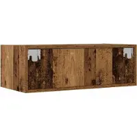 vidaXL Tv-meubel met LED-verlichting 75x35,5x25 cm oud houtkleurig