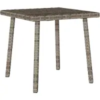vidaXL Tuin salontafel rechthoekig 40x40x37 cm poly rattan grijs