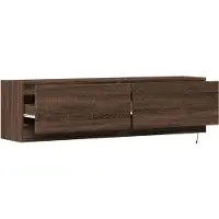 vidaXL Tv-wandmeubel met LED-verlichting 140x31x38 cm bruin eikenkleur