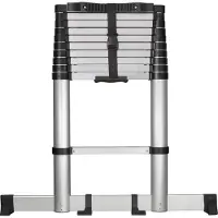 Toolcraft TO-7868814 Aluminium legering Telescoopladder Montage zonder gereedschap Werkhoogte (max.): 3.93 m Aluminium EN 131 10.1 kg