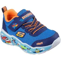 SKECHERS Sneakers 'Play Scene' blauw / donkerblauw / oranje / rood