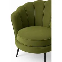 Ebuy24 Nice fauteuil velours groen.
