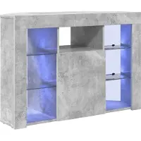 vidaXL Hoek LED TV Cabinet 100x40x68cm Beton Grijs Bewerkt hout