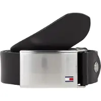 Tommy Hilfiger Riem 'Plaque' zwart / zilver
