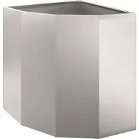 vidaXL Hoek Plantenbak zilver 45 x 45 x 50 cm Roestvrij staal
