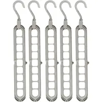 Home Deco Factory Ruimtebesparende Kledinghanger - 5x - kunststof - 30 cm - Kledingkasthanger - opslag