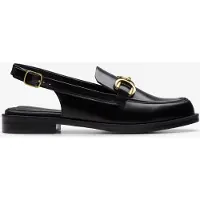 Clarks Straven Sling Black Leather Schoenen