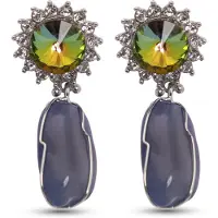 Uzurii Colorful marilyn agate nature stone oorbellen,