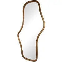 MySons Spiegel Wavy mangohouten lijst 160x80 cm - Naturel
