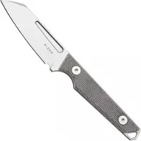 Kizer Cutlery Vanguard Phasmids 1079A3 Satin AEB-L, Gray Micarta, vaststaand mes, Johan Jordaan design
